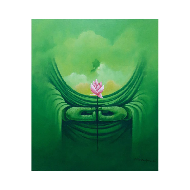 Dhyan Mudra | Acrylique sur toile | Par Priyaranjan