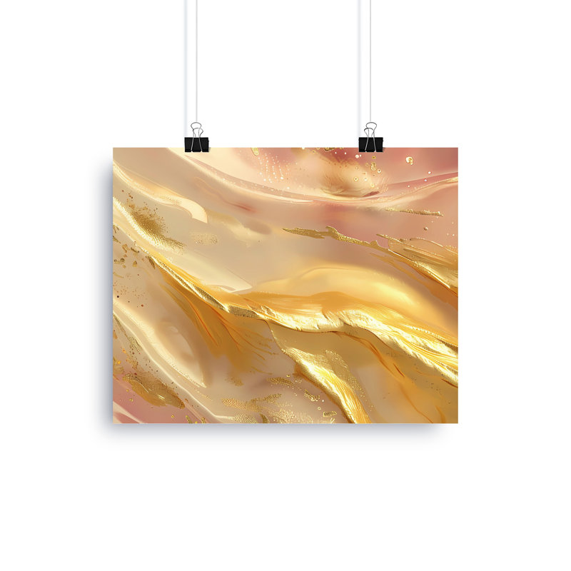 Abstract Gold Alisina, Modern Canvas Art, Elegant Home Decor, Wrapped Canvas Prints, Contemporary Art, Large Alisina