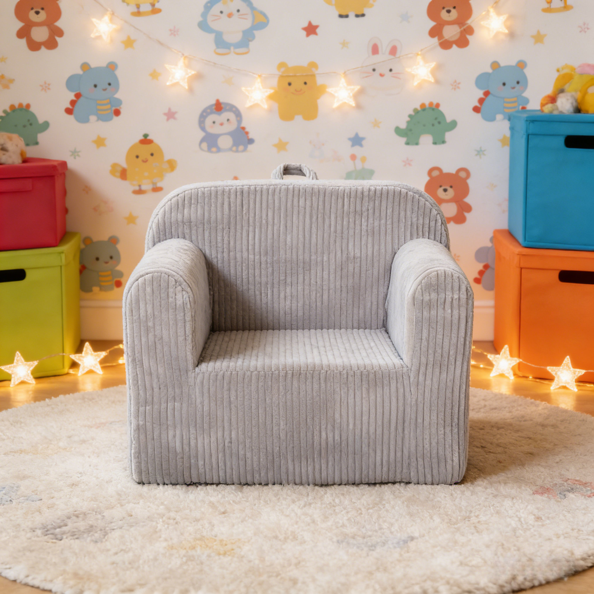 Alexia Kids Club Chair, Gray