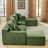 Modular Boneless Corduroy Sectional with Storage Console & USB No Assembly-1768815800