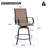 Patio Barstools Set Of 2, Swivel Outdoor Patio Bar Stools With PVC-coated polyester Fabric, Height Top Outdoor Chair 360° Swivel, All Weather Use, Ergonomic Comfort Bar Height Tall Stools For Outside-827240201