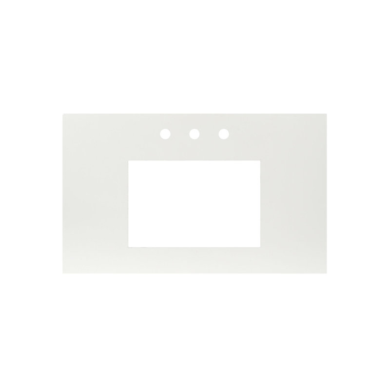 Plateau de meuble-lavabo simple 36,5 po NativeStone, Perle, Centres de 8 po