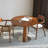 Walnut Round Solid Wood Dining table-1228759014