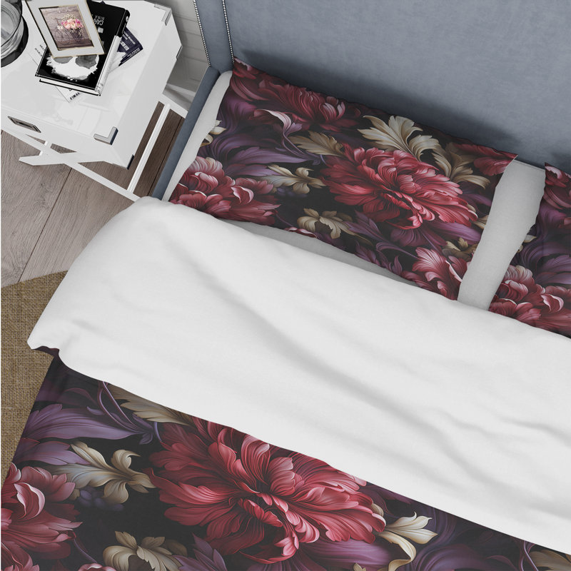 Ensemble de housse de couette Regency, Housse de couette pour grand lit et 2 taies décor
