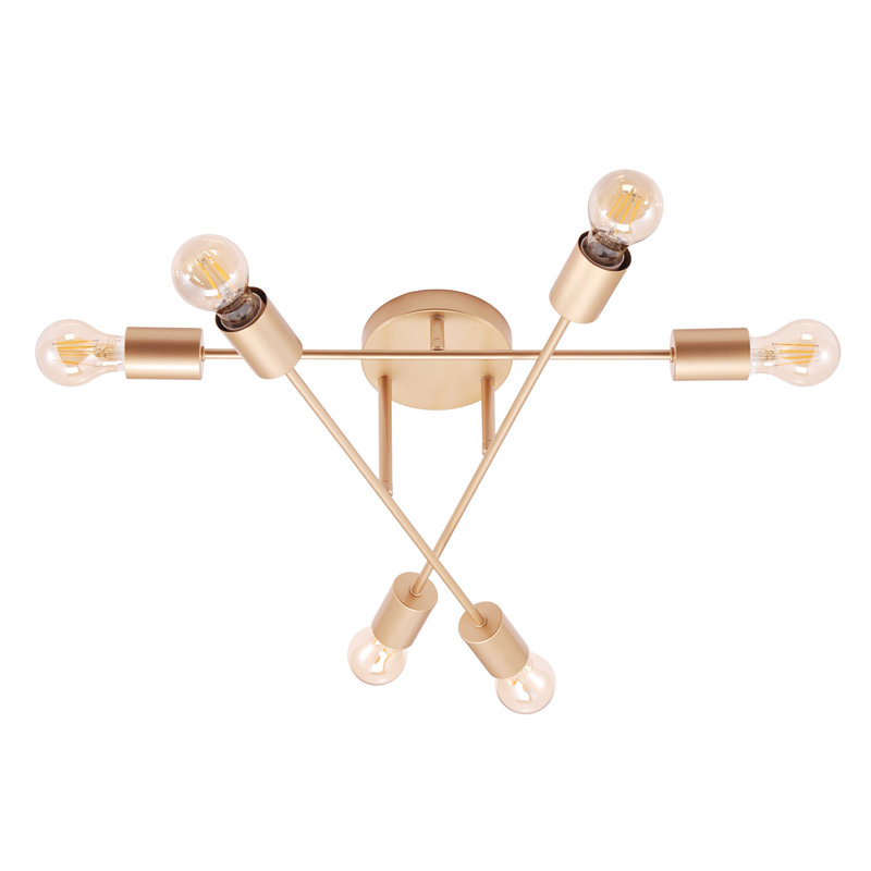 Semi Flush Mount, Brushed Gold