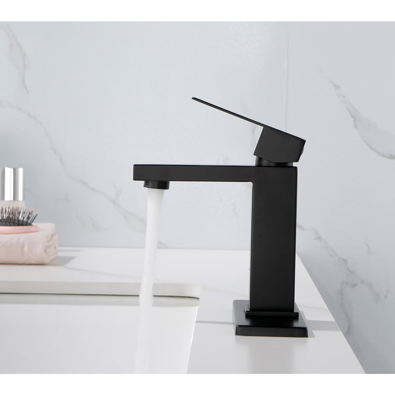 Single Hole Bathroom Faucet, Matte Black