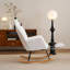 Chaise berçante rembourrée en tissu avec coussin et repose-pieds Teddy-1134587490