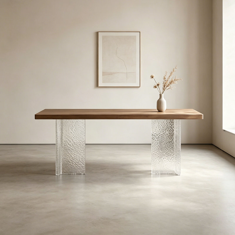 Table de salle à manger en acrylique, H 29,5 po x l 63 po x P 31,5 po