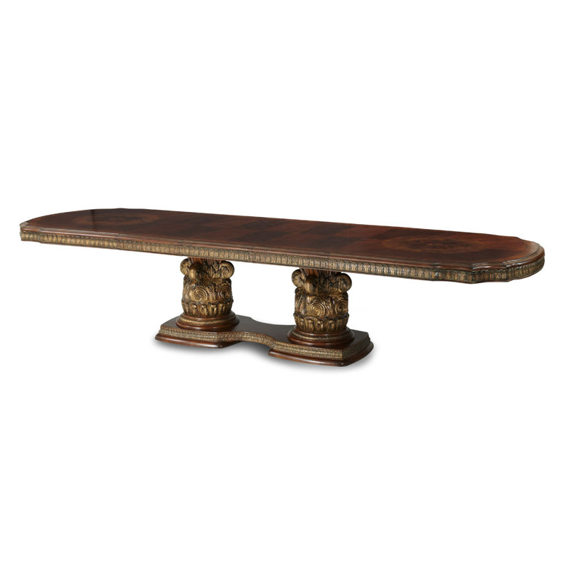 Valencia Classic Extendable Solid Wood & Marble Dining Table