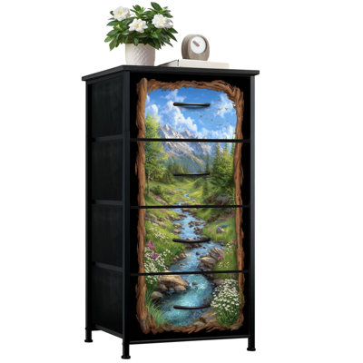 Commode pour chambre à coucher avec 4 tiroirs de rangement Mountain Stream