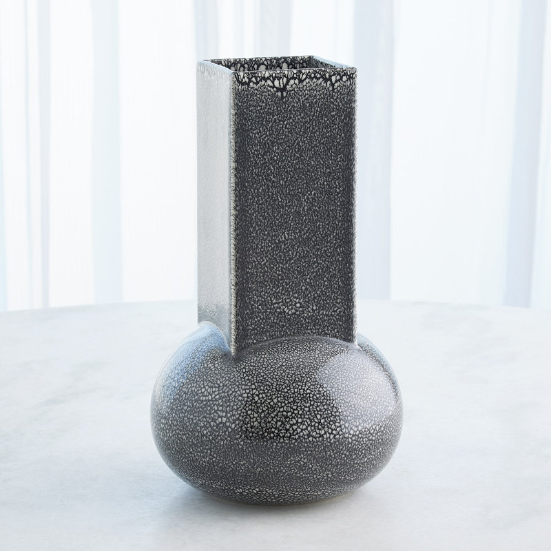 Vase Crocus-réactif noir-Lg, Noir, noir, noir, noir, H 16 po x l 8,75 po x P 8,75 po
