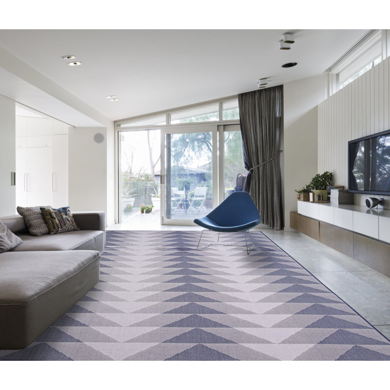 Tapis géométrique intérieur / extérieur naturel, Tapis de couloir de 2 pi 6 po x 7 pi