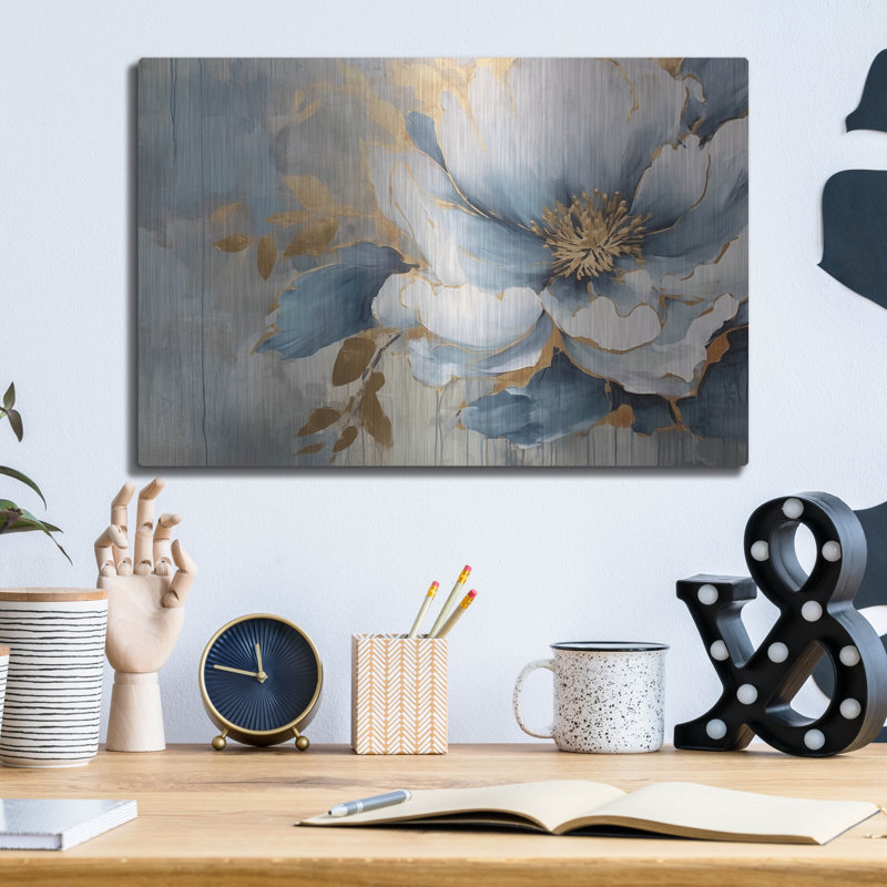 «Blue Flower» par Luxe, H 12 po x l 16 po