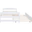 Lit plateforme blanc avec lit gigogne et lit gigogne blanc