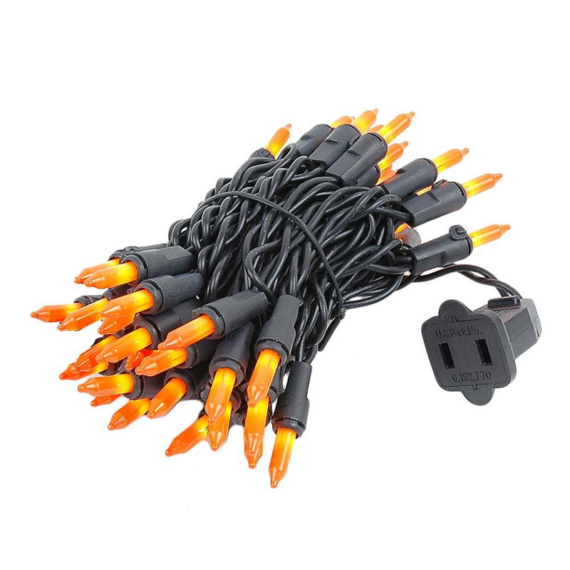 Mini-chaîne pour l’extérieur 11'50 ampoules Pirtle, ambre, Noir