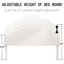 Très grand lit plateforme tapissier avec tête de lit réglable, lit plateforme rembourré en tissu de lin de style simple et moderne, aucun sommier tapissier requis, assemblage facile-1960433325-1960433315