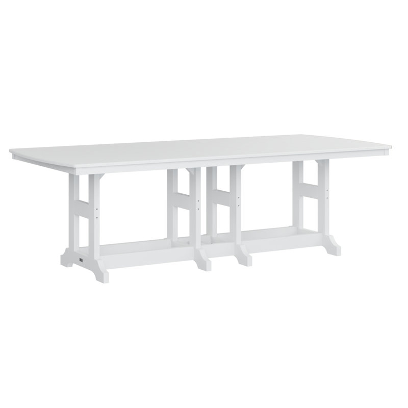 Table de bar rectangulaire Berlin Garden Garden Classic, Blanc, H 39,5 po x l 96 po x P 44 po