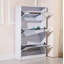 Améliorez votre espace! Armoire de rangement moderne à chaussures à miroir avec 3 tiroirs rabattables - idéale pour le vestibule et l'organisation du salon
