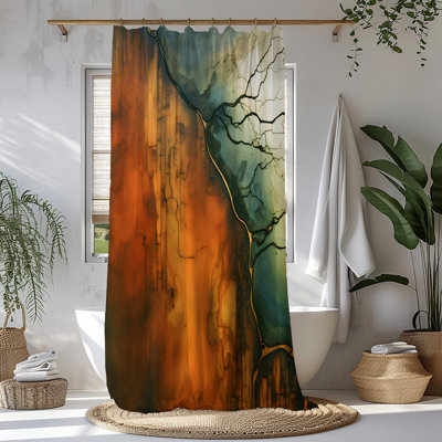 Earthly Abstract Shower Curtain