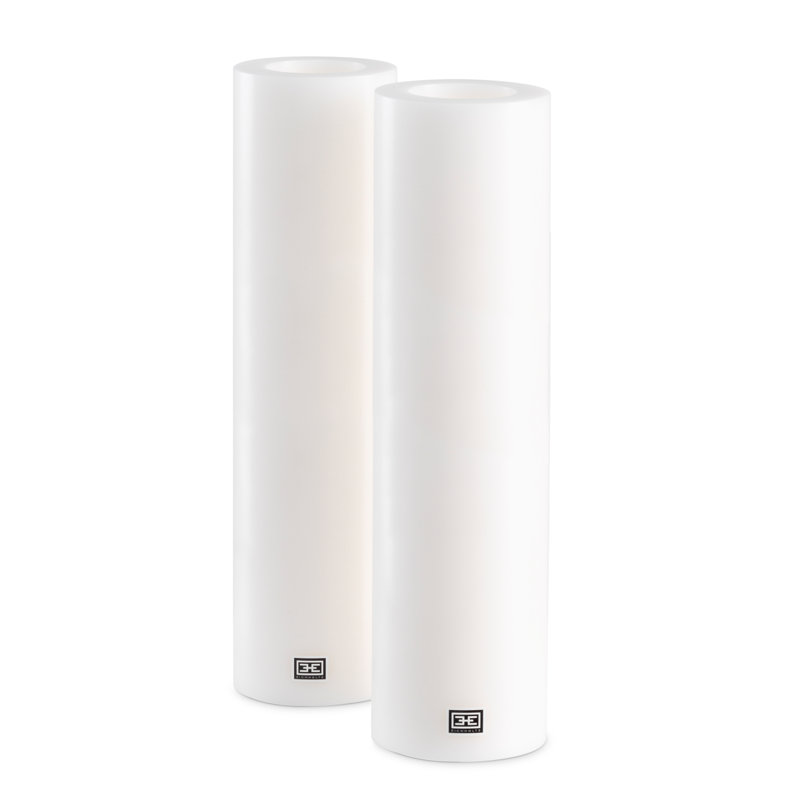 Ensemble d'ouragan en polyéthylène artificiel XL (2), H 18 po x l 5 po x P 5 po, Blanc
