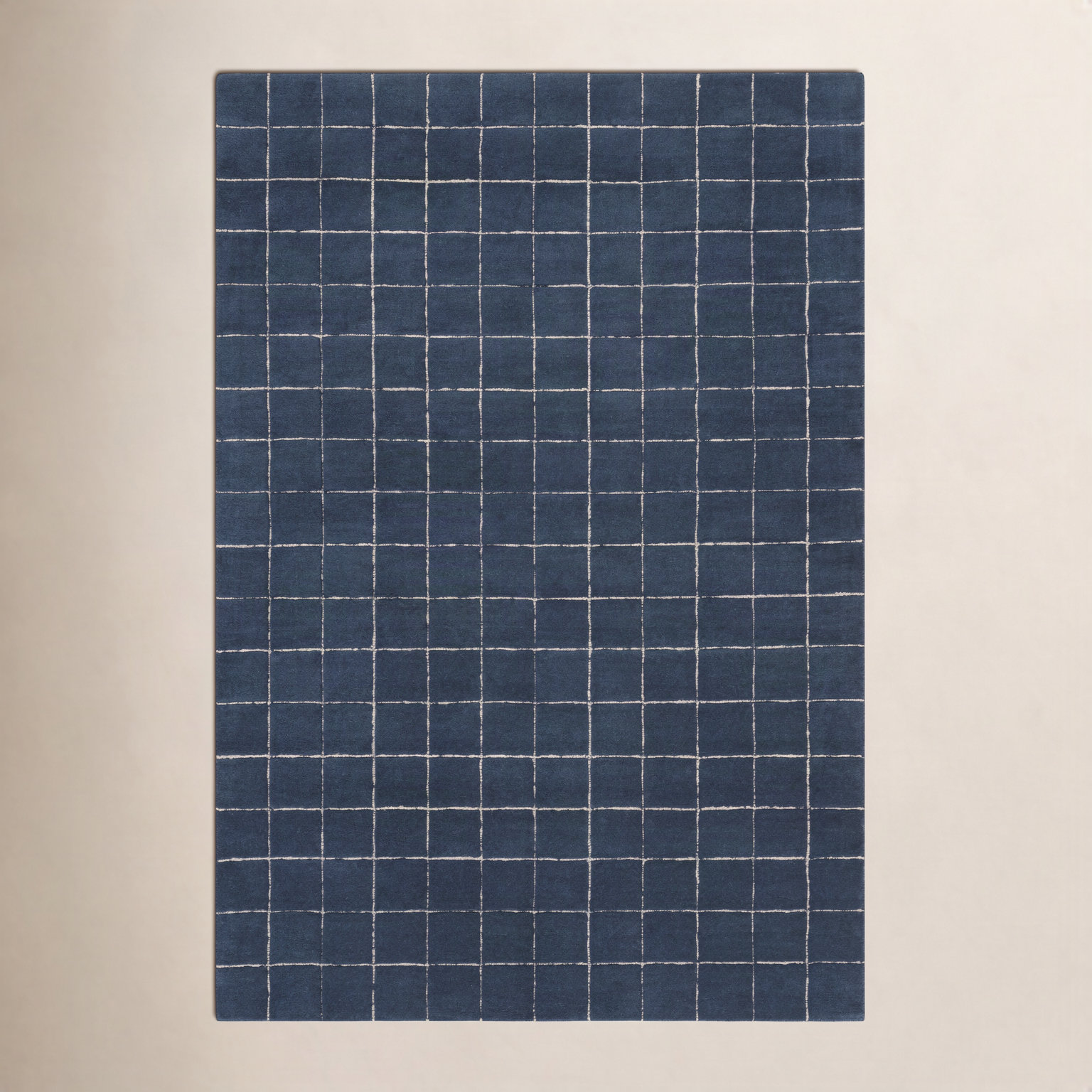 Mallory Hand-Tufted Blue Geometric Area Rug, Rectangle 8' x 10'