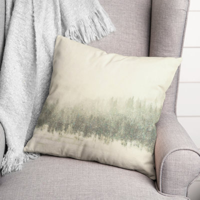  Let It Snow Tree Line Square Pillow Cover & Insert