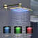 Gold Shower Faucet Set 3 Ways System Led 12 in Rainfall Head Combo Mixer Valve
