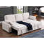 Canapé-lit modulaire réversible en tissu chenille beige 91 po Mackenzie-1109461110
