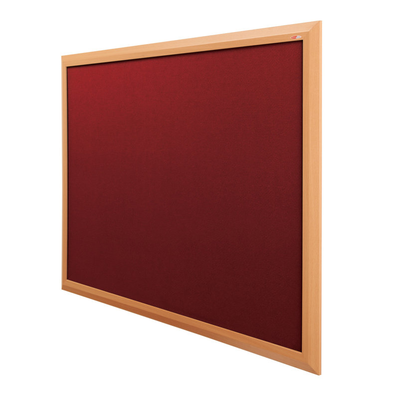 Wall Mounted Bulletin Board, 120 cm H x 120 cm W, Burgundy