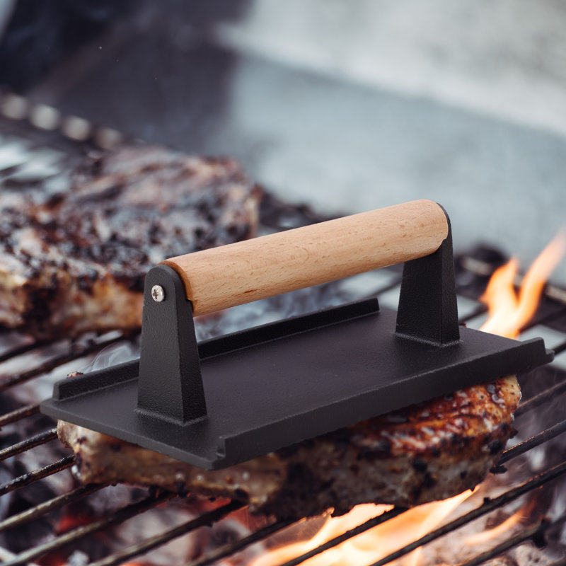 Presse à griller robuste en fonte rectangulaire 8 x 4 pouces MegaChef