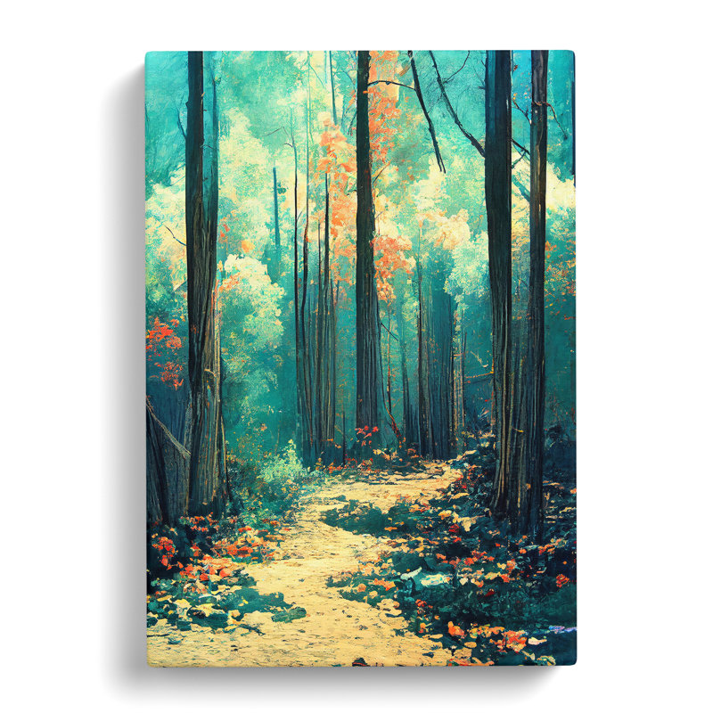 Forest Painting No.5 Abstract - Wrapped Canvas Print, 50cm H x 35cm W x 3cm D