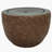 Oval Bowl Polystone LED Outdoor Bubble Fountain - Brown-1345597752-1345597758