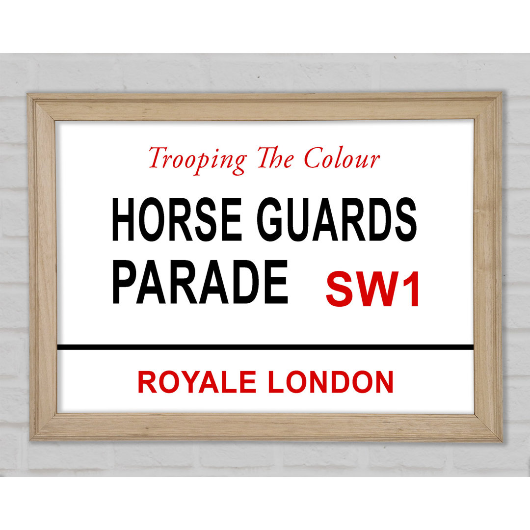 Horse Guards Parade Schilder Gerahmter Druck