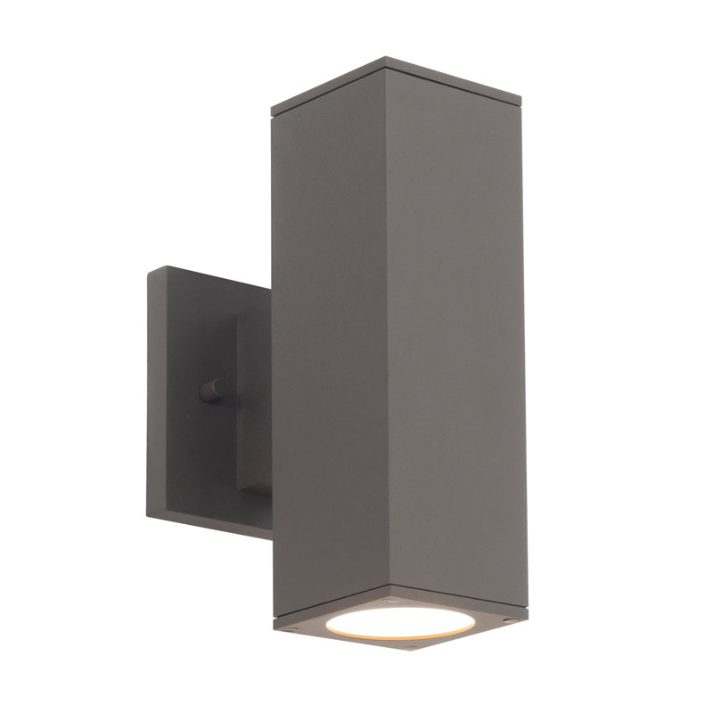 Applique murale d'extérieur à DEL intégrée à 2 ampoules H 9,42 po, Bronze