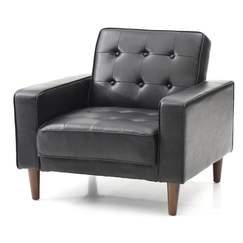 Fauteuil à rail noir élégant pour espaces confortables