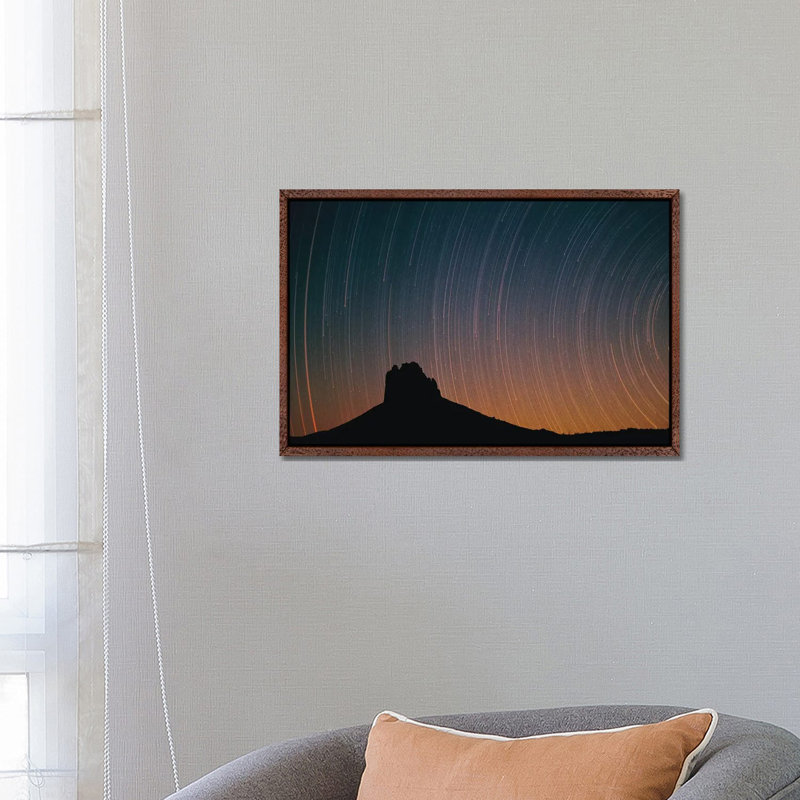 Startrails Over Shiprock In Four Corners Region, New Mexico 1 Piece Wall Art on Canvas, 66.04 cm H x 45.72 cm W