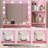 Vanity Desk With Mirror & Light, Large Drawer Three Level Storage Dresser, 3 Lighting Modes Adjustable Brightness, Bedroom Dressing Table-320808729