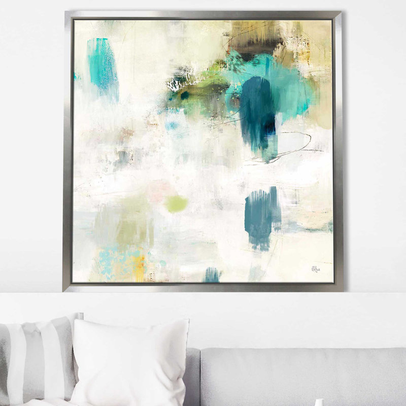 Subtlety II - Painting, Silver Floater Frame, 21.5" H x 21.5" W x 2" D