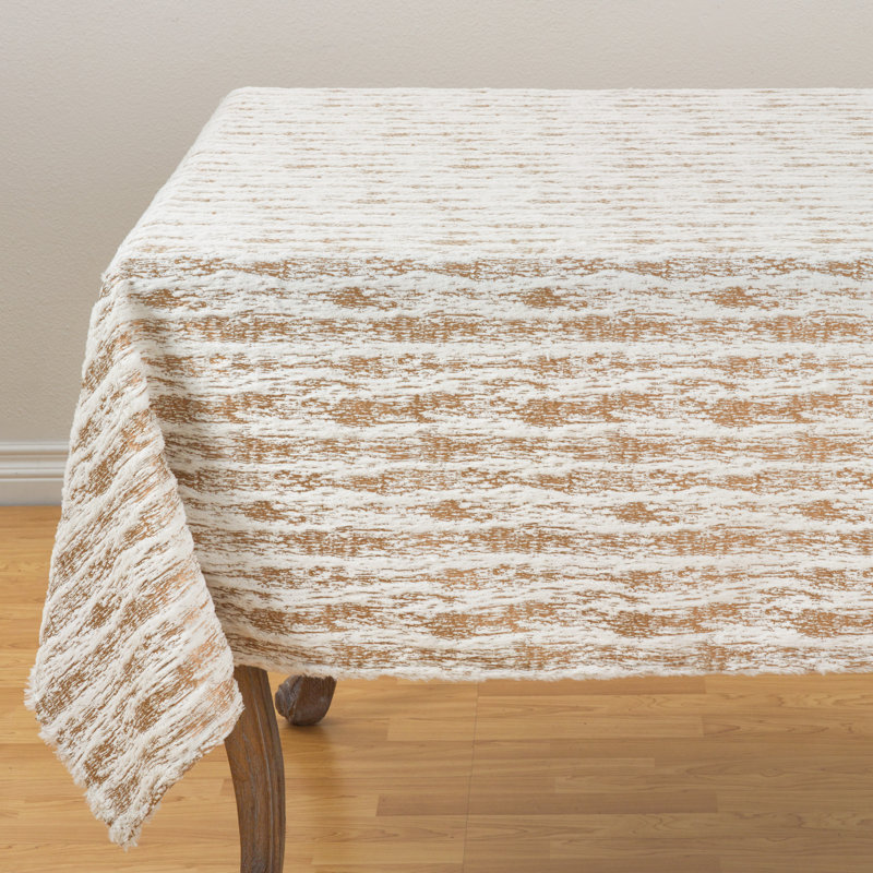 Talon Geometric Square Tablecloth, Gold