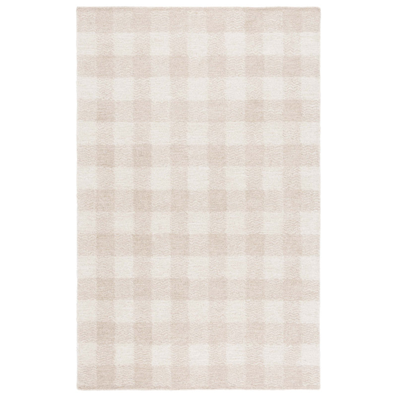 Genre 801 Hand Tufted 80% Wool; 18% Cotton; 2% Fiber Checkered Rug, Rectangle 6' x 9'
