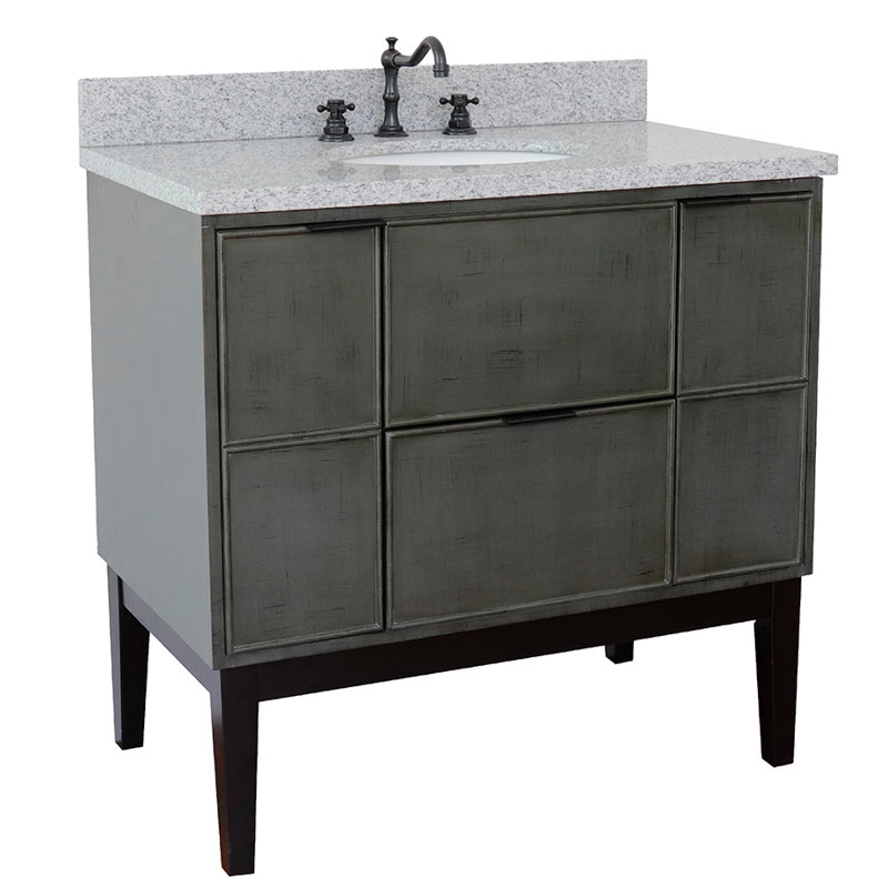 Ensemble de meuble-lavabo simple 37 po, Granite