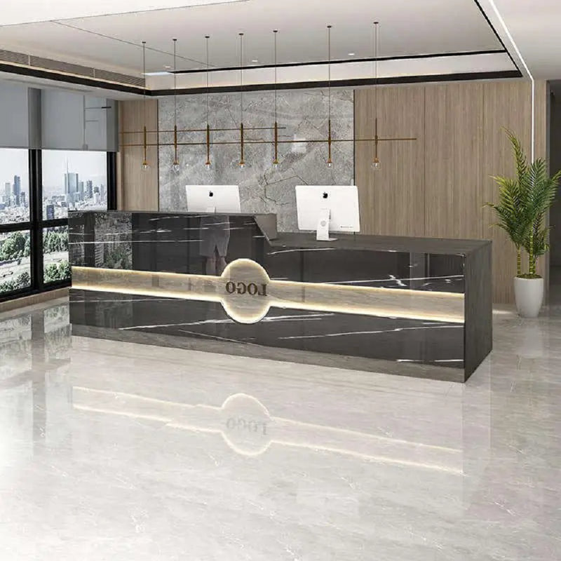 Chloette L-Shaped Executive Desk, Black, Left