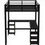 Lit mezzanine en métal avec bureau et tablettes - Ajoutez du style à la chambre à coucher-722500109-722500108