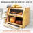 Stylish Bamboo Bread Box For Kitchen Countertop, Extra Large 2-Shelf Wooden Bread Storage Container With Clear Windows And Air Vents Keep Bread, Bagels And Rolls Fresh, Self Assembly