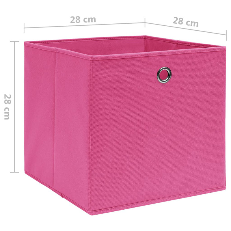 Rebrilliant Fabric Decorative Bin, 28cm, Pink