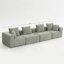 Canapé modulaire modulaire pour le salon, rembourrage en mousse texturée légère, ensemble compressé compact, assemblage simple, ensemble 111 po x 74 po x 24 po-2140374235