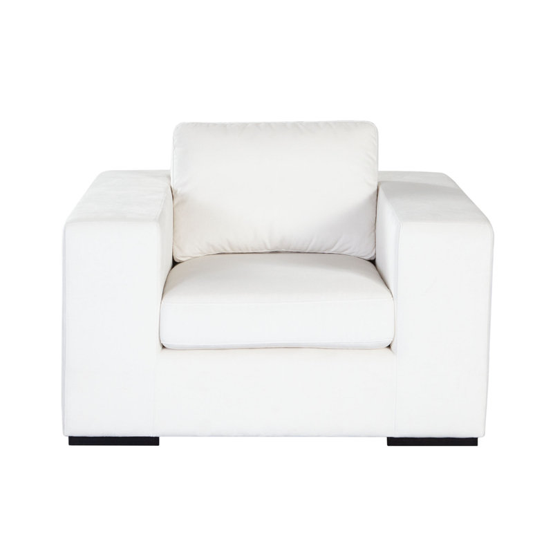 Chaise d'appoint Muse en tissu performance blanc brume