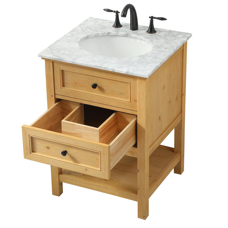 Ensemble de meuble-lavabo simple 24 po Bonsai, Naturel