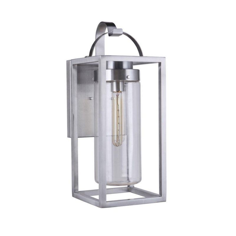 Neo Wall Light, White, 17" H x 6.75" W x 7.76" D, Silver