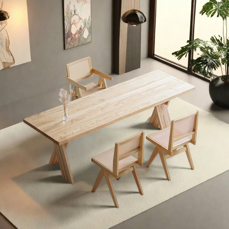 Modern Creative Dining Table, 29.53"H x 78.74"L x 31.5"W